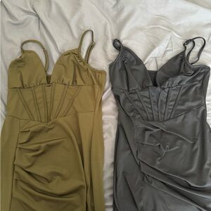 Two dress Elegant Olive and black Women's Dresses